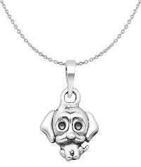 Sterling Silver Dog Necklace 6300