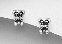 Sterling Silver Terrier Stud Earrings 6350