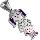 Stainless Steel Girl Pendant 221