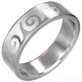 Stainless Steel Tidal Wave Ring 680