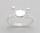 Sterling Silver Crab Ring 022