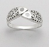 Two Fish Sterling Silver Ring 726