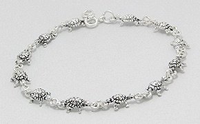 Sterling Silver Turtle Bracelet 459