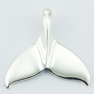 Sterling Silver Whale Tail Pendant PP 875