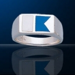 Sterling Silver Alpha Dive Flag Ring