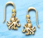 Octopus Earrings DE 4204 in gold