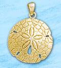 sand dollar pendant DP 260 in gold