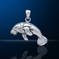 Sterling Silver Manatee Pendant DP 969