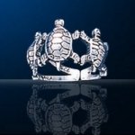Sterling Silver Tortoise Toe Ring Dtoe 6147