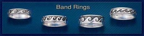 sterling silver wave rings