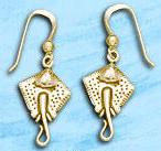 Stingray Earrings DE 0258 in gold